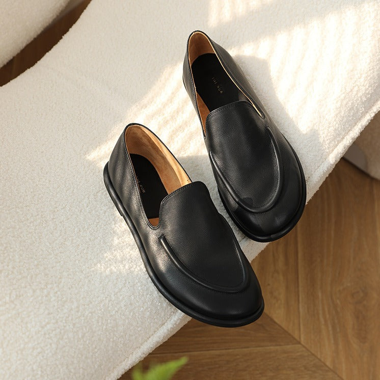 Grape mom studiolee new summer clouds round toe wrap foot one foot soft glutinous versatile loafer women