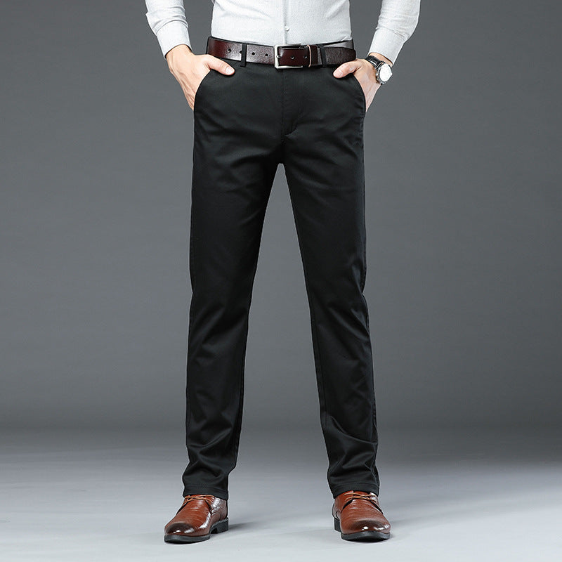 2025 Fall/Winter New Men's Slacks Business Men's Middle-Aged Dad Pants Loose Straight Men's Pants for Work