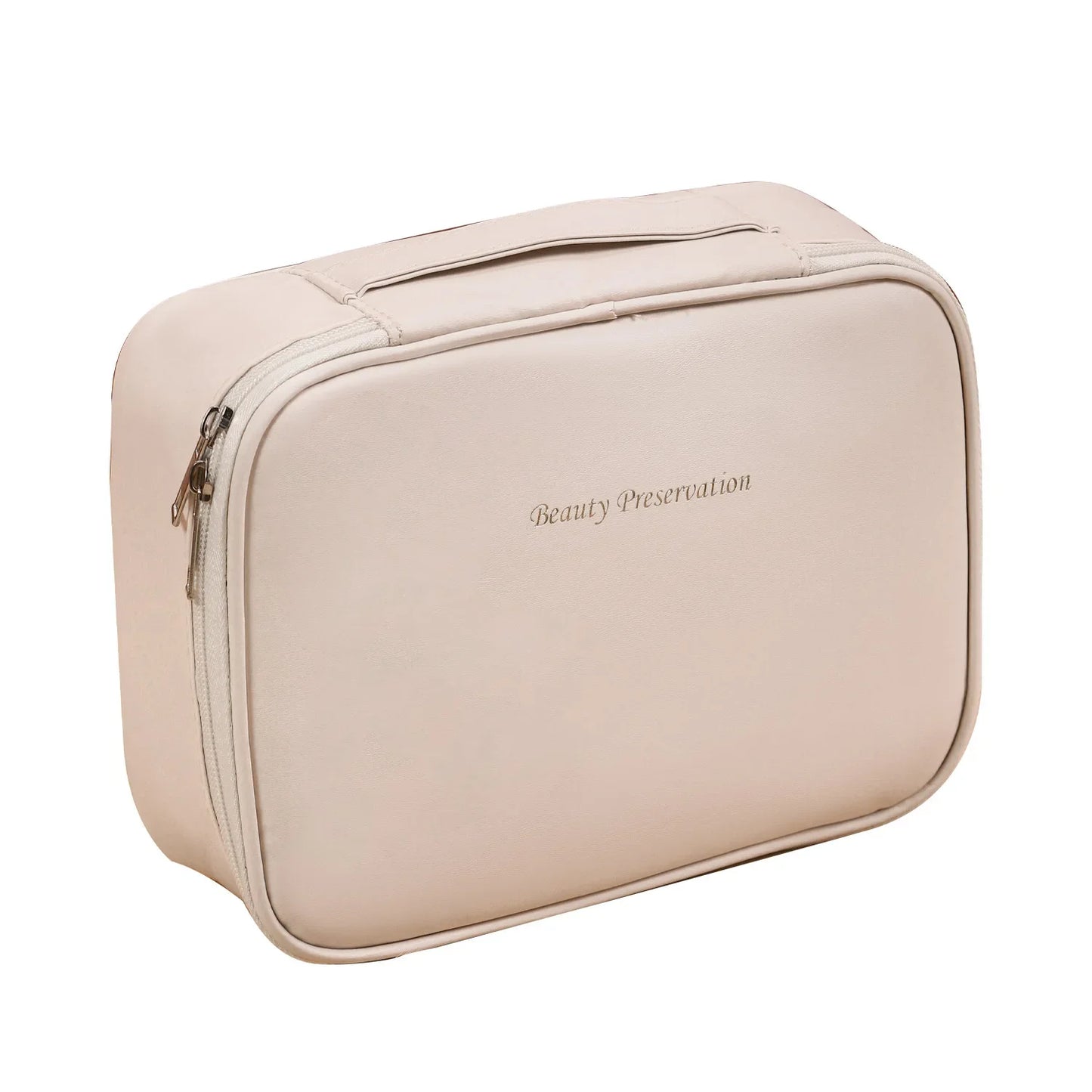 PU waterproof cosmetic bag partition layered three-dimensional non-collapse female large-capacity storage bag portable toiletry bag one batch
