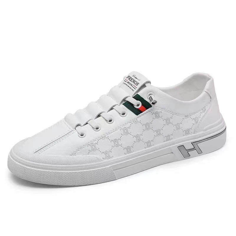 2024 Spring New Casual Men's Shoes Outdoor Sports Board Shoes Student Small White Shoes Korean Fashion Trendy Shoes Men's Low Top