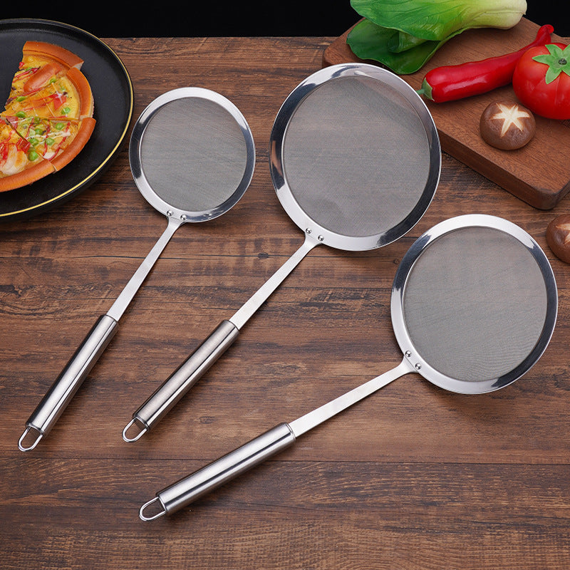 304 stainless steel dense mesh colander 100 mesh thickened wide-brimmed household kitchen tools wholesale soy milk filter colander