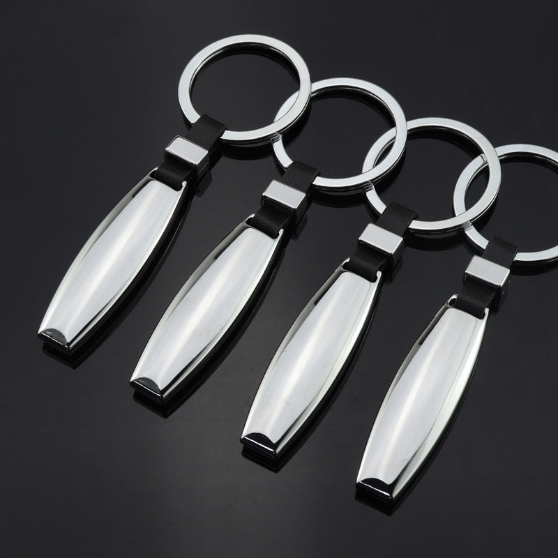 Car logo key pendant logo leather men's metal key chain car key ring accessories practical style optional