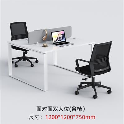 Staff desks: simple modern office furniture, computer desks, staff desks, chairs, double tables, combination steel frame tables