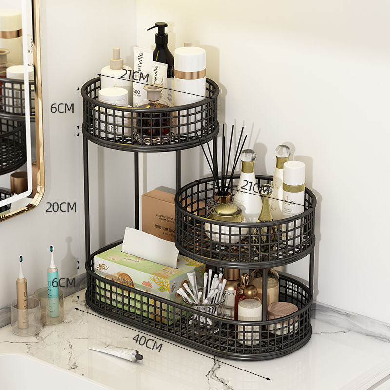 Cosmetics storage shelves, women's skincare product shelves, desktop storage, wrought iron bathroom toiletries, organizing shelves