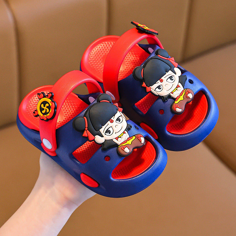 Nezha boys' sandals soft sole anti-slip 2025 new children's sandals sports beach shoes for children and children