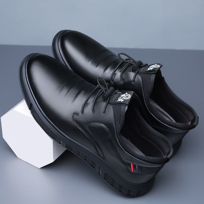 Douyin with the same men's shoes, foreign trade, business casual leather shoes, men's soft-faced black driving shoes, lazy men's shoes