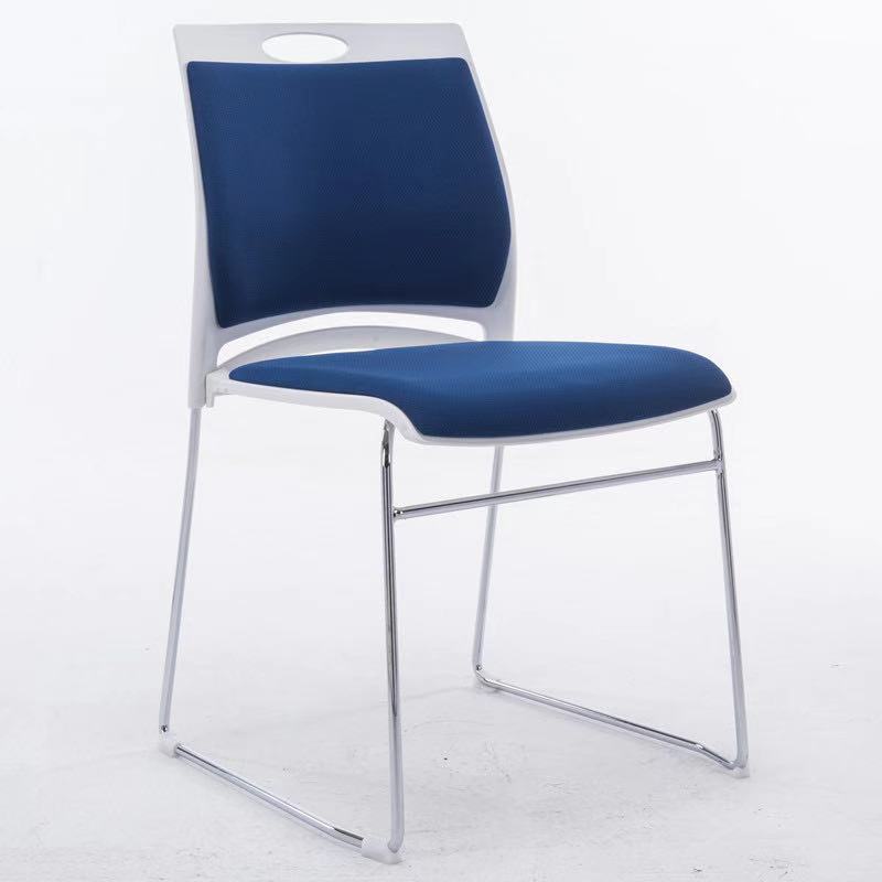 Solid steel rebar conference chair conference stool conference room office chair simple bow training chair stacked backrest chair