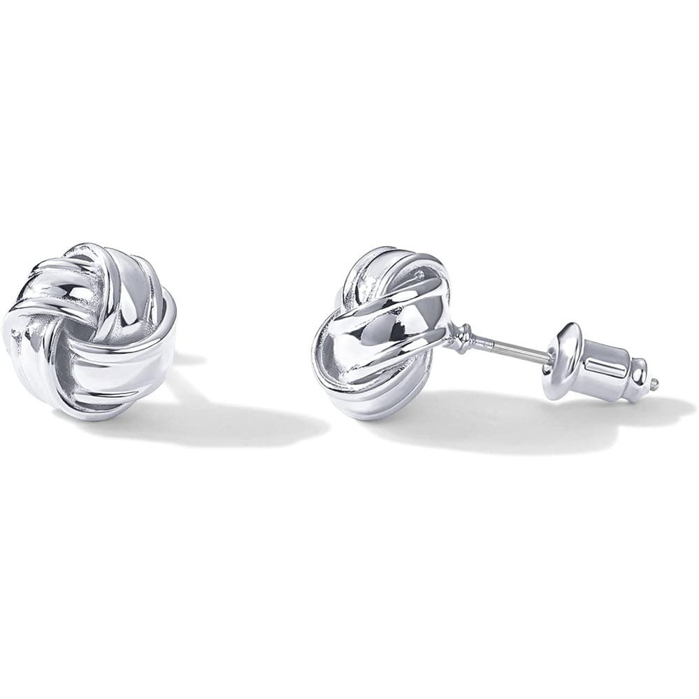 2024 Amazon Hot Selling New Design Sense Love Knot Stud Earrings Fashion Commuting Versatile High-end Cool Wind Earrings