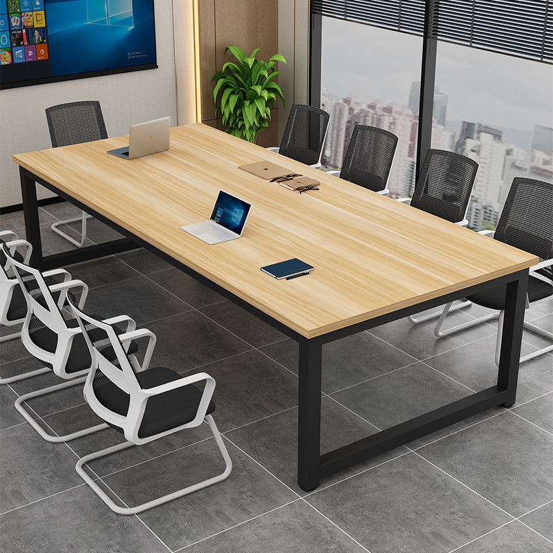 White conference table, long table staff desk, computer desk, training workbench, large reception table,Meeting table