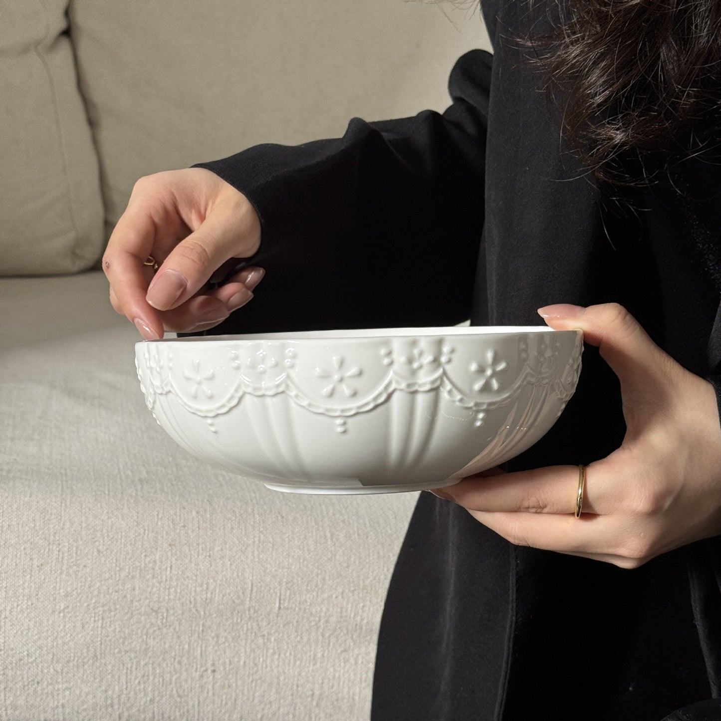 Original French medieval style heavy industry relief ceramic Western porcelain plate coffee cup saucer series dessert dish plate wholesale