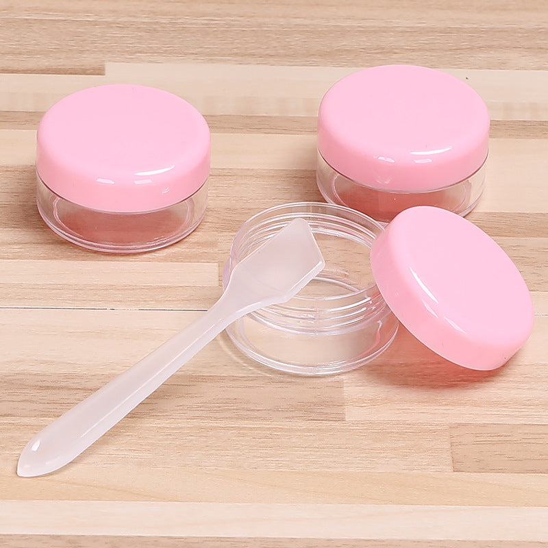 7 Piece Travel Dispensing Bottles Cosmetic Lotion Dispensing Bottles Plastic Pink Vacuum Bottles Clear Spray Bottles Wholesale