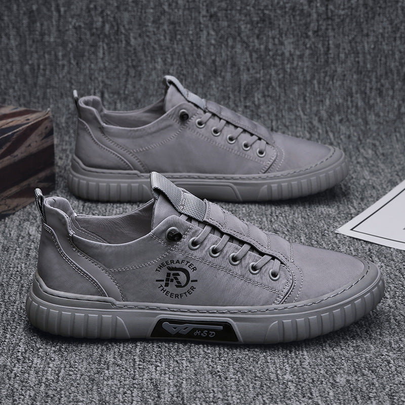 Spring canvas shoes men's breathable one-foot slip-on ice silk cloth shoes men's casual board shoes old Beijing work cloth shoes