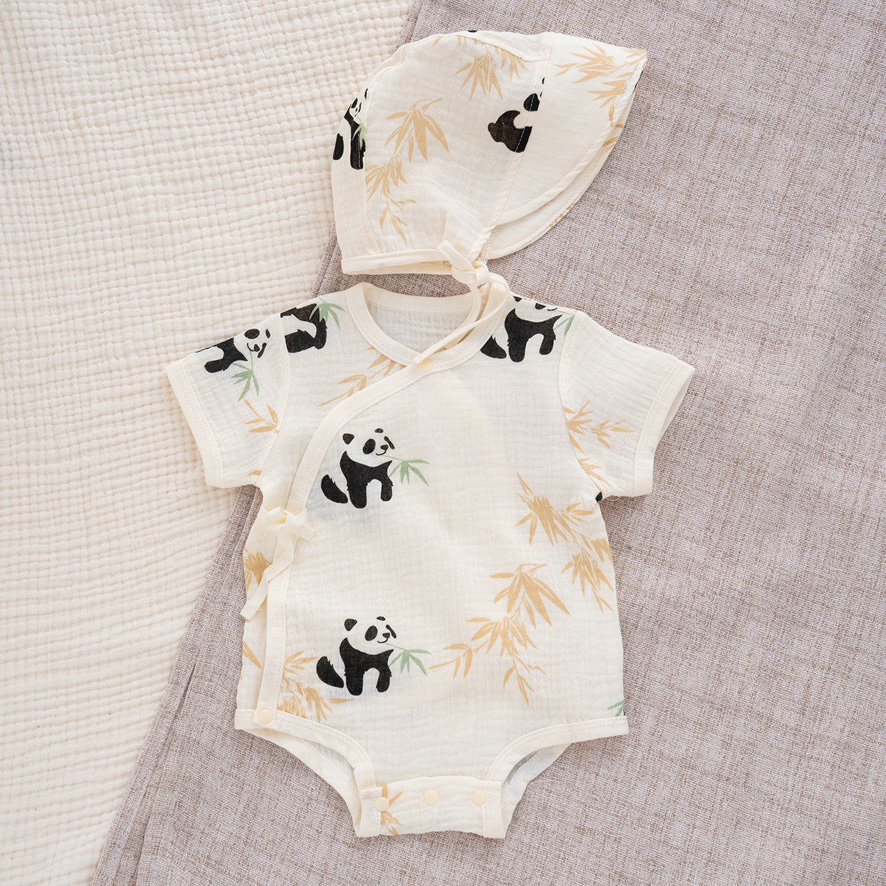 Newborn babies summer ultra-thin A cotton gauze wrap fart clothes boys and girls 0-3 months 52 yards 80