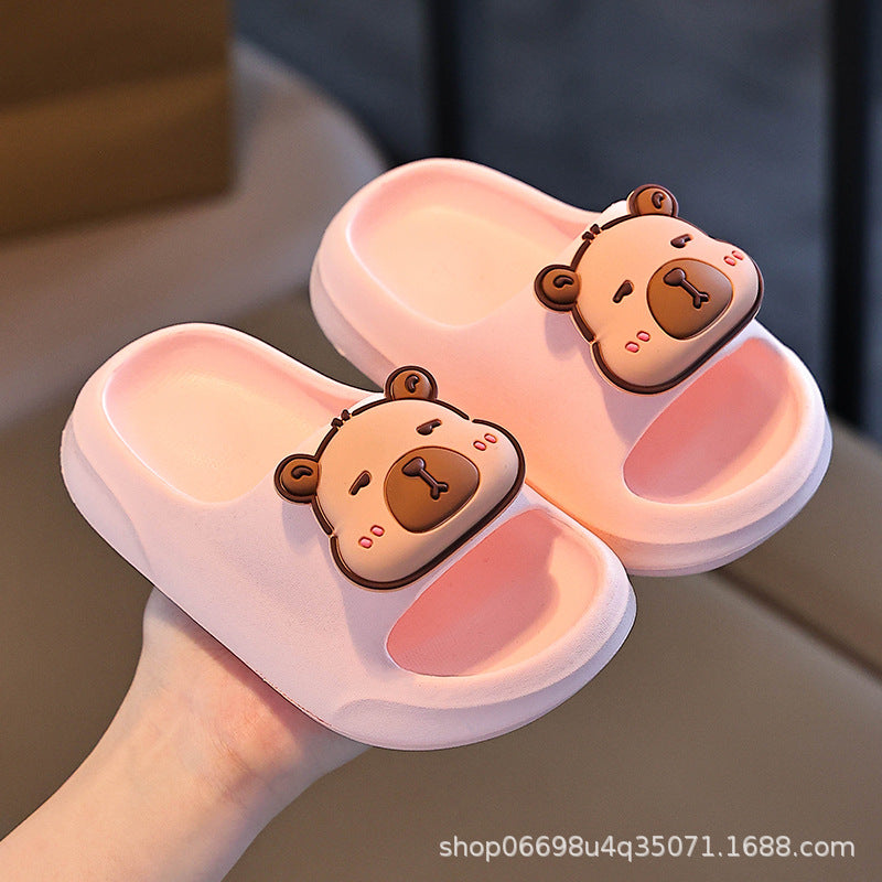 EVA slippers capybara summer bath girls baby home sandals slippers children middle and small children soft