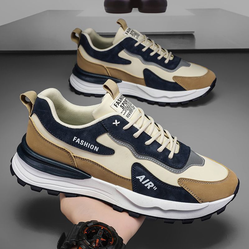 Men's shoes sneakers 2025 new spring casual shoes summer work to work leather waterproof non-slip labor protection tide shoes