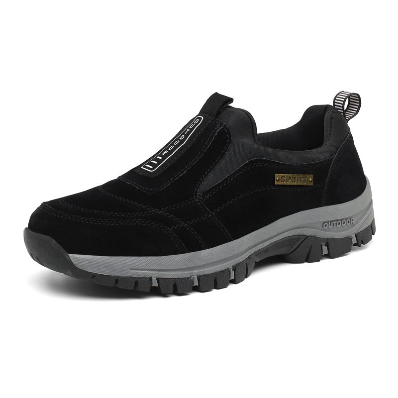 Spring and Autumn New Outdoor Leisure Sports Walking Shoes for the Elderly Men's Plus Size Mountaineering Running Shoes Trendy and Fashionable Cross-border