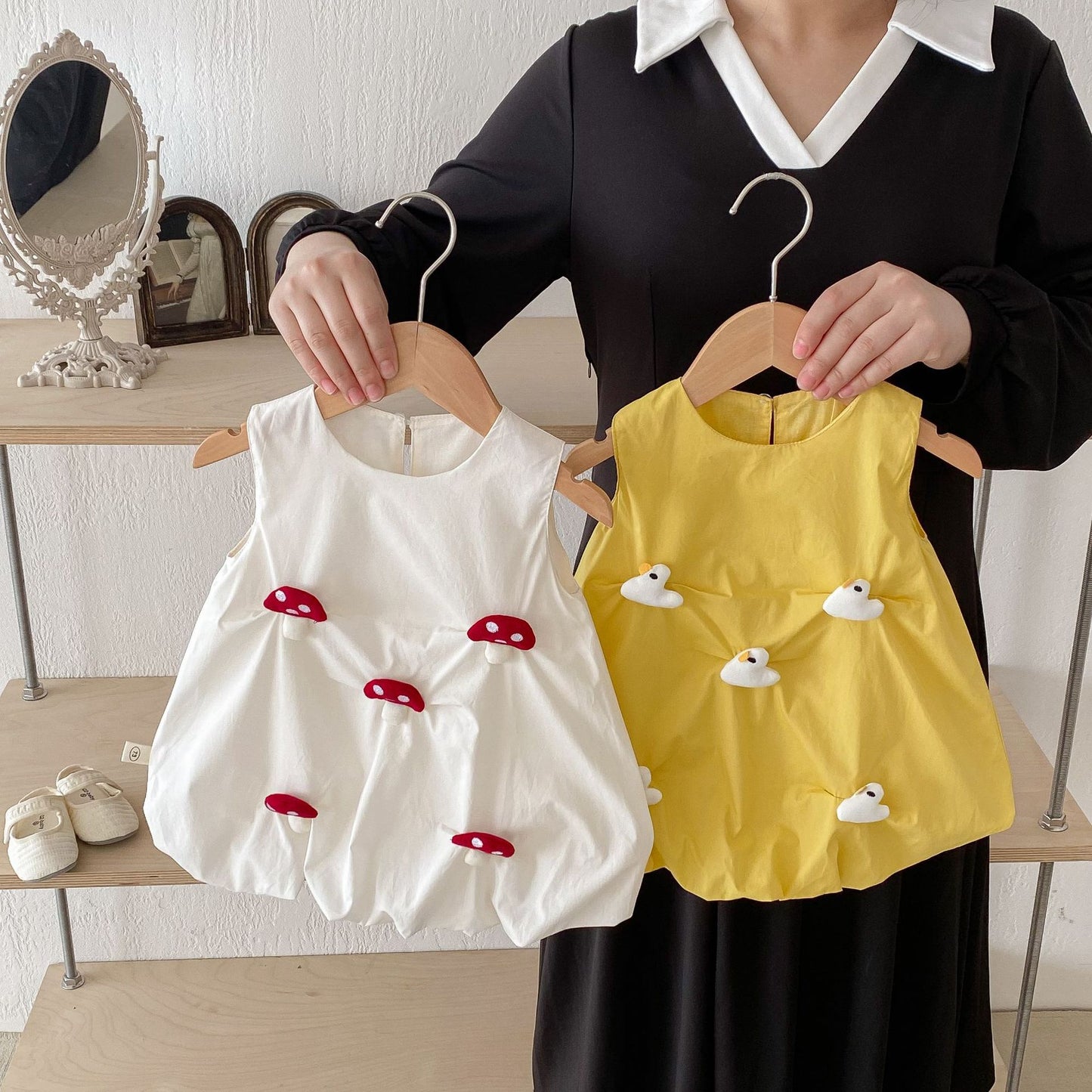Girls Cute Vest Dress 0-5 Years Old Summer Korean Children's Clothes Baby Girl Super Cute Dress Kids Skirt AQ057