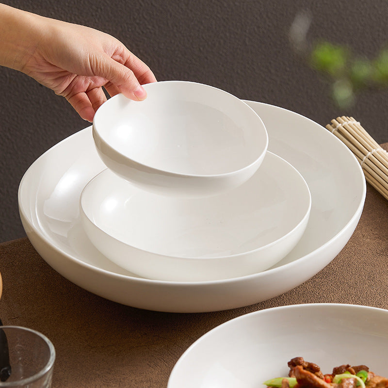 Meteor Strange Stone Deep Bowl Large Hotel Tableware Japanese Style Soup Bowl Home 2023 New Ceramic Fruit Salad Bowl