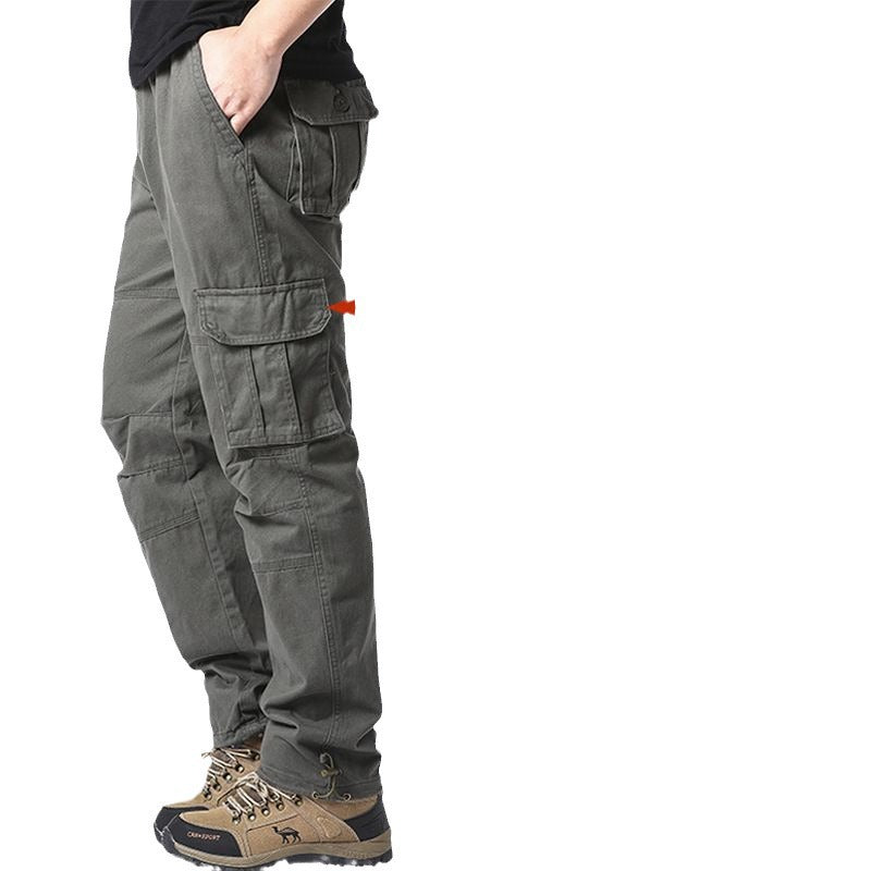 Men's Pants Autumn Cargo Pants Men's Loose Straight Pants Outdoor Cotton American Casual Pants Plus Size Work Pants