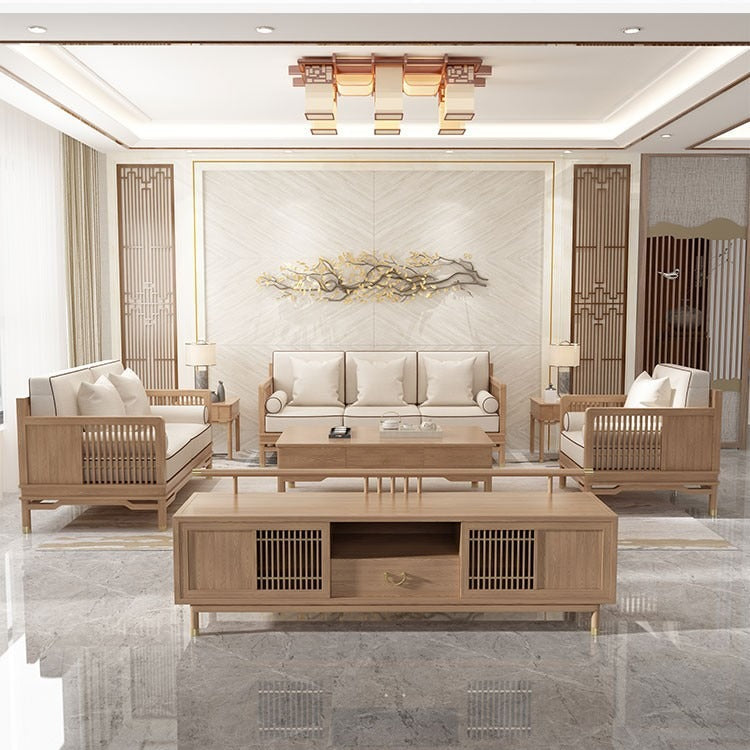 Solid wood sofa