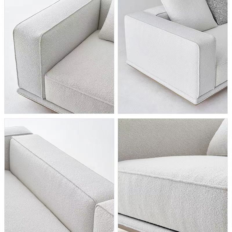 Minimal grey fabric sofa