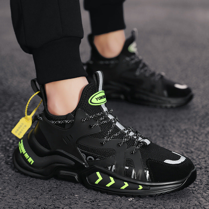Spring casual sneakers, platform shoes, Korean version trendy and versatile, student shoes, lightweight and breathable, men's shoes, foreign trade wholesale