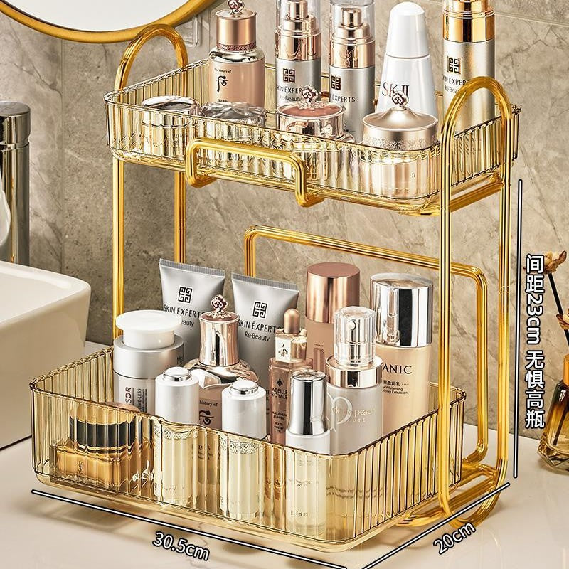 Light luxury washstand, cosmetics shelf, toilet, washroom, washroom, countertop, bathroom, dressing table, storage box
