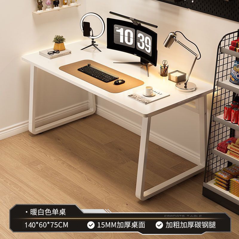 Desk, bedroom, student's study, writing, study desk, creamy style, home, simple desktop computer desk, office desk