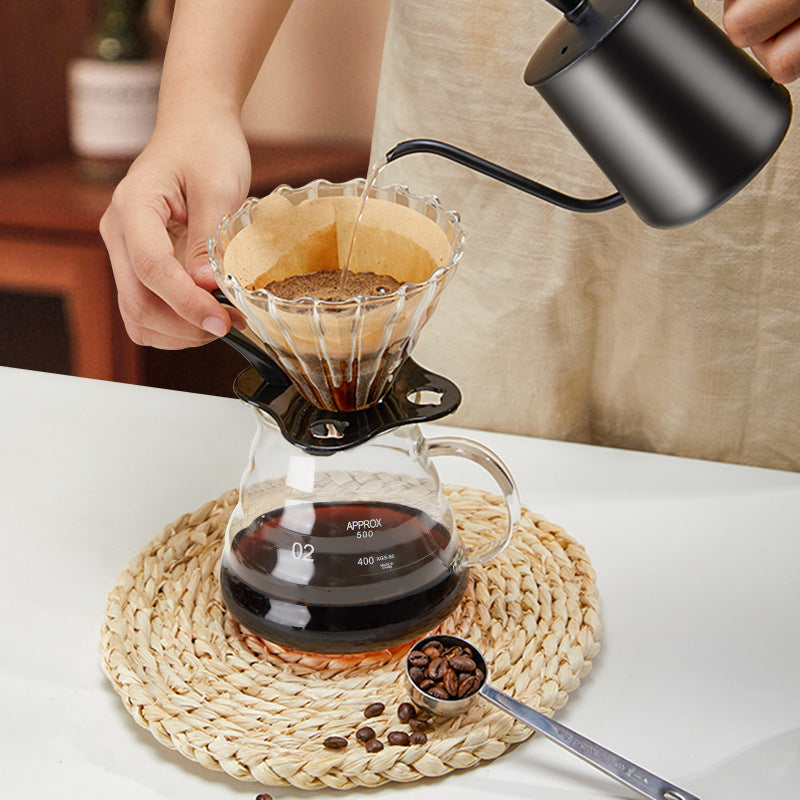 Smoke Grey Coffee Filter Cup Coffee Maker V60 Glass Cloud Sharing Pot Drip Pour-Over Coffee Set For Home