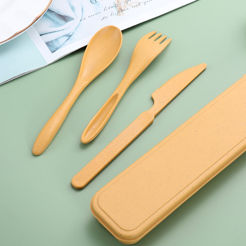 Portable Travel Children's Tableware Three-Piece