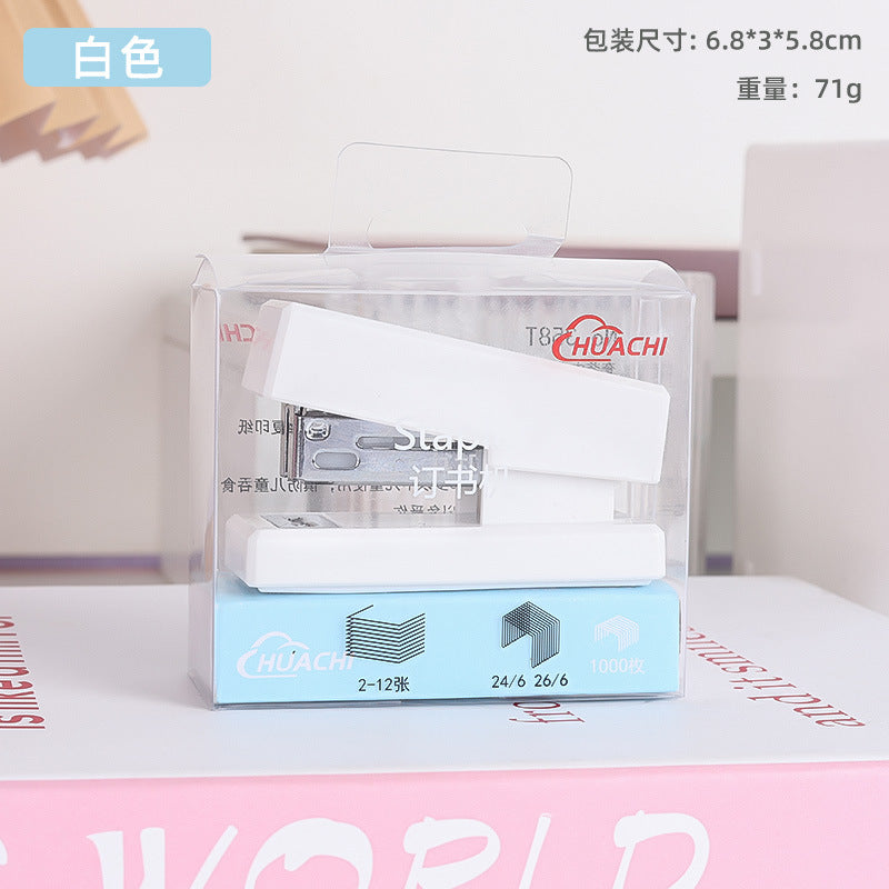 Hand holding ins style small mini super cost-effective stapler binding machine office supplies daily necessities stapler