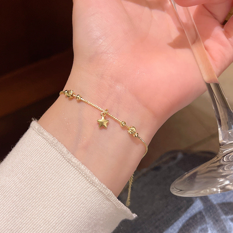 Korean sweet, light luxury, niche star bracelets, female Internet celebrities, fashionable, versatile, temperament, high-end hand jewelry wholesale
