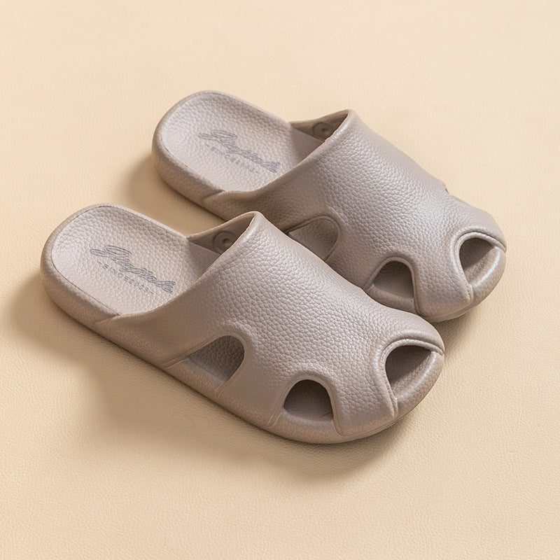 Jiajiale summer men's slippers, indoor home bathroom, bath, non-slip, simple simple solid color exterior wear, trendy Baotou sandals