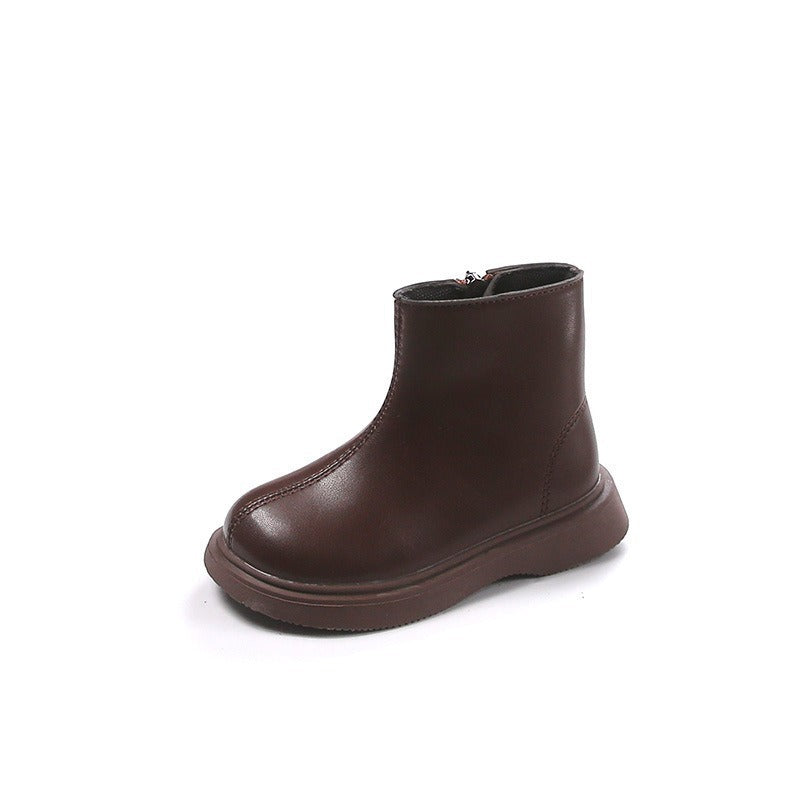Children's Middle School Martin Boots 2025 Fall/Winter New Little Girls Fashion Retro Princess Baby Soft Sole Girls
