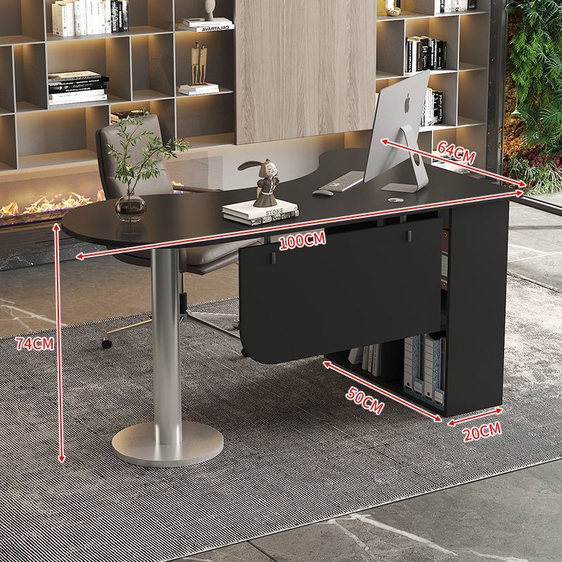 Senior boss desk, simple modern manager desk, curved computer desk, semi-circular light luxury desk, personalized writing desk