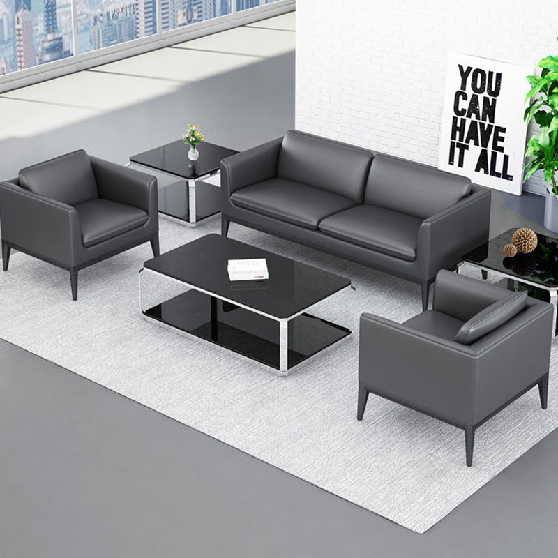 Office sofa simple modern living area negotiation double reception business office sofa coffee table combination set
