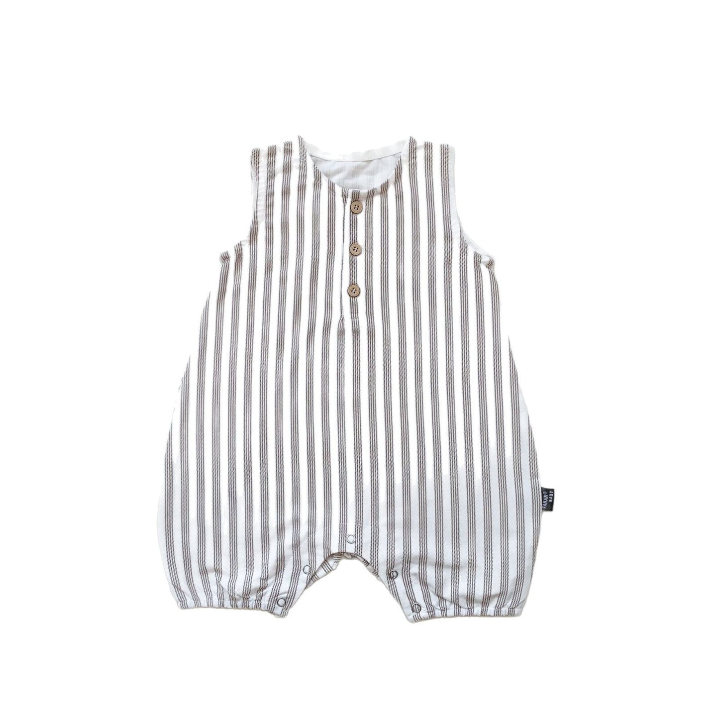 ins infant baby crawling clothes summer new newborn boys and girls sleeveless striped crawling clothes excellent cross-border Ha clothes