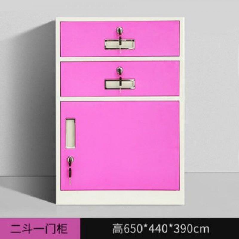 Office file cabinet, tin cabinet, low cabinet, storage cabinet, bedside table, small lock, movable cabinet, under table storage cabinet