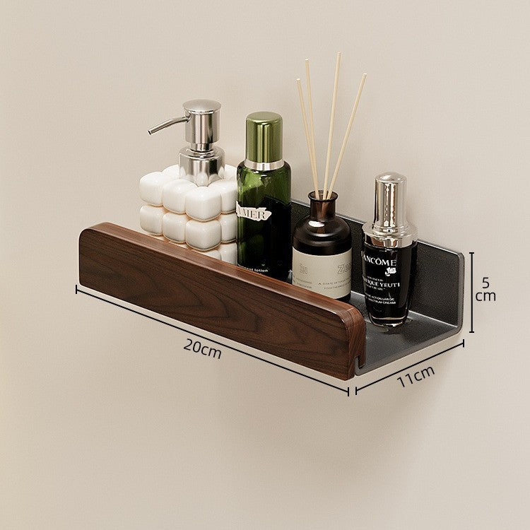 Walnut gun ash bathroom bathroom storage rack free toilet shower gel storage triangular shelf