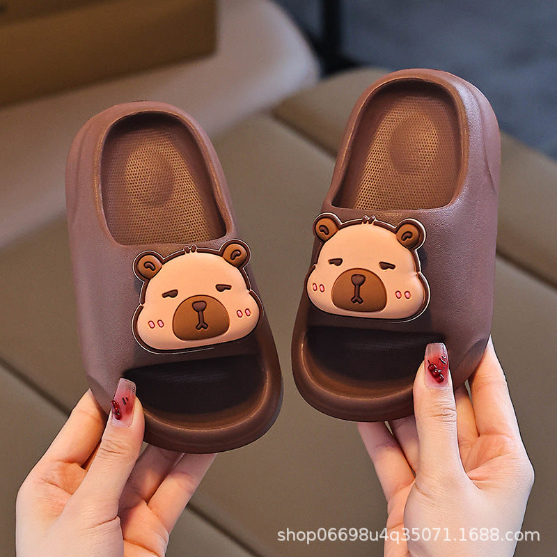 EVA slippers capybara summer bath girls baby home sandals slippers children middle and small children soft
