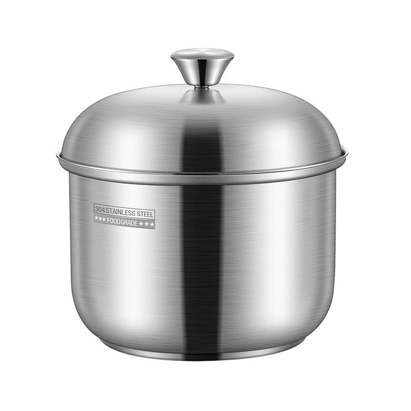 Thickened 304 stainless steel household stew pot bird's nest stew soup bowl with lid dessert tonic soup pot restaurant stewed across water