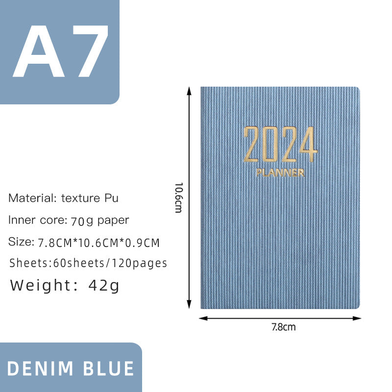 Spot 2024 English Schedule 2025 A7 Daily Planner Planner Amazon Cross Border Notebook