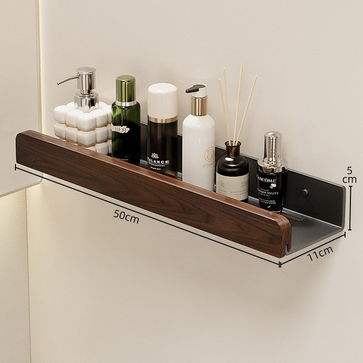 Walnut gun ash bathroom bathroom storage rack free toilet shower gel storage triangular shelf