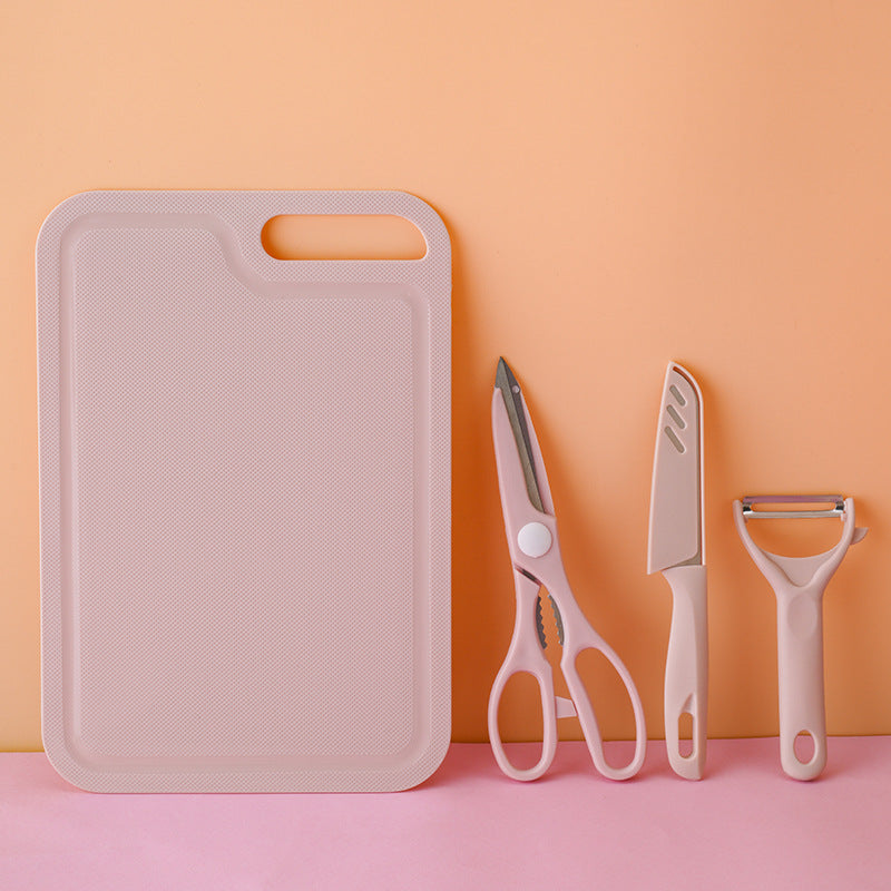 Home cutting board, slicing knife, kitchen knife set, dormitory cutting board, full set, combination gift, cutting board, fruit cutting board