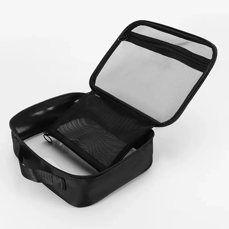 Transparent PVC mesh toiletry bag, portable travel, large capacity makeup makeup brush, makeup bag, storage bag