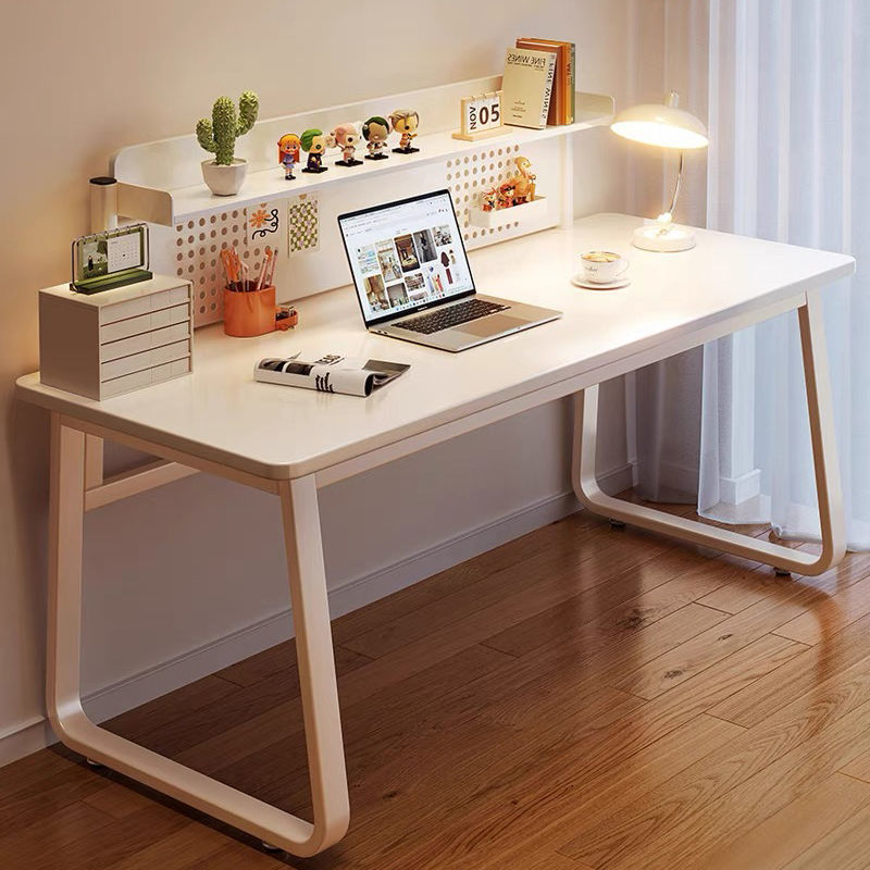 Desk, bedroom, student's study, writing, study desk, creamy style, home, simple desktop computer desk, office desk