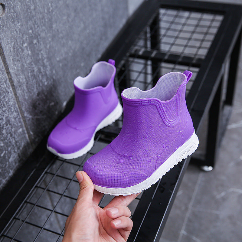 Korean fashion children's rain boots men's and women's non-slip thick-soled anti-slip thick-soled rain boots are worn in rainy days and are versatile water rain boots