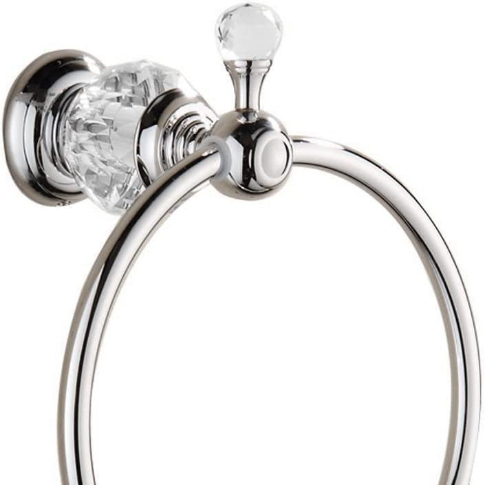 Unique Crystal Towel Ring Bathroom Wall Mounted Towel Ring Towel Rack Polished Chrome Gold Black Dropshipping