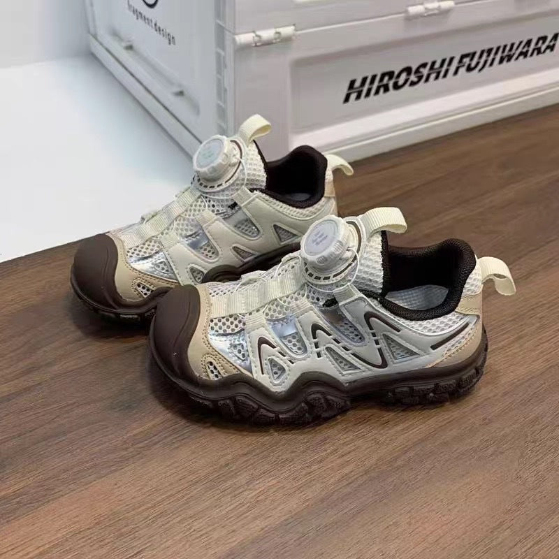 Boys' Sneakers 2025 Summer New Children's Single Mesh Breathable Daddy Shoes Non-Slip Soft Sole Girls' Casual Shoes