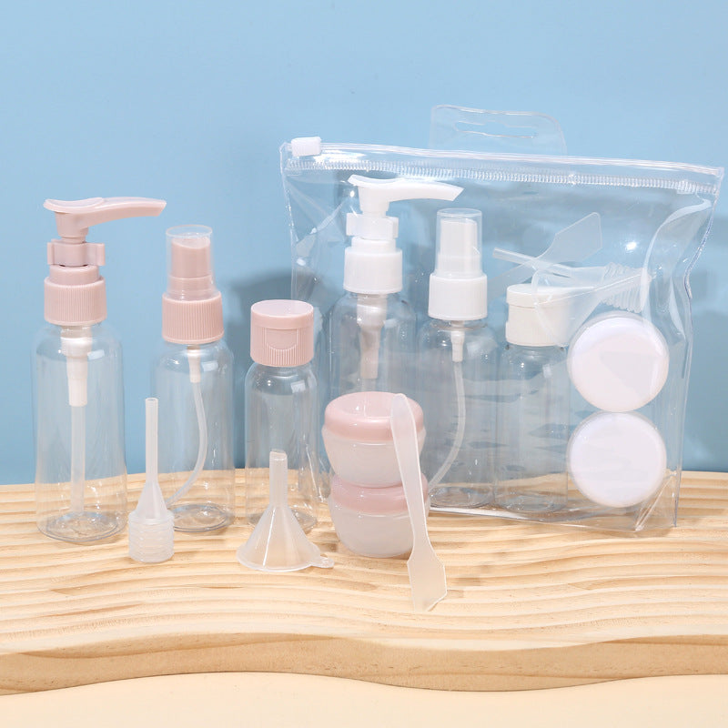 Bottled Travel 8-Piece Set Cosmetic Spray Toner Shampoo Body Wash Cream Lotion Cream Cream Bottle
